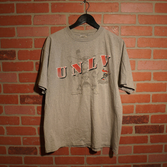 VTG 1993 UNLV Rebels Grey Wave Logo Tee