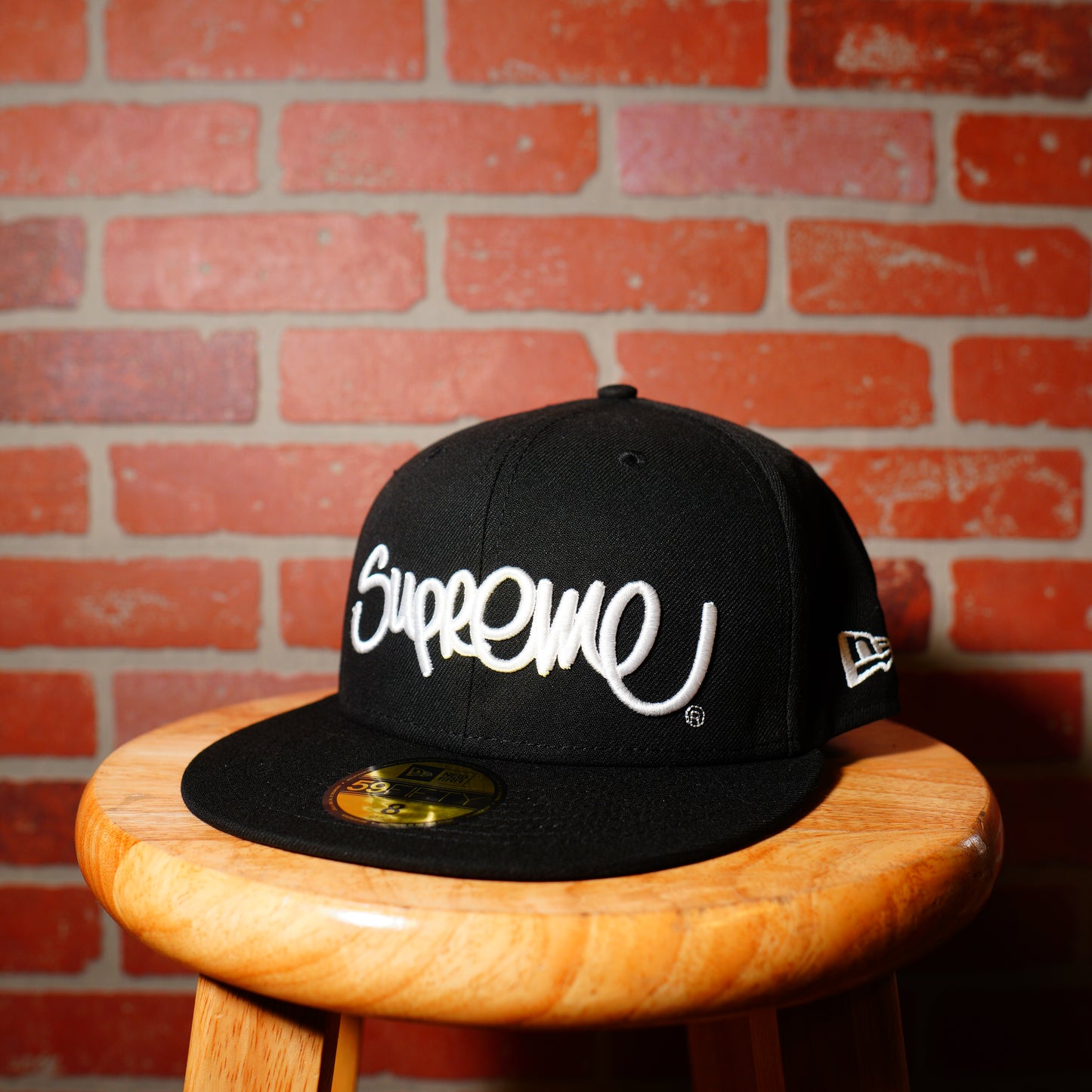Supreme X New Era Script Logo Fitted Hat