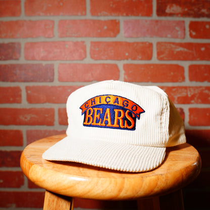 VTG Sports Specialties NFL Chicago Bears White Corduroy Strapback Hat