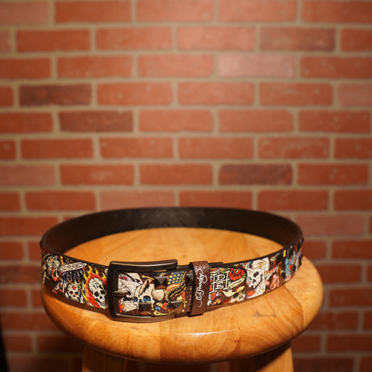 Y2K Ed Hardy Logo Belt
