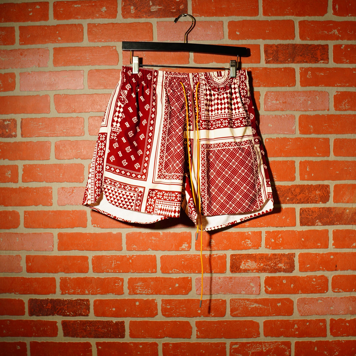 Rhude Red Print Shorts