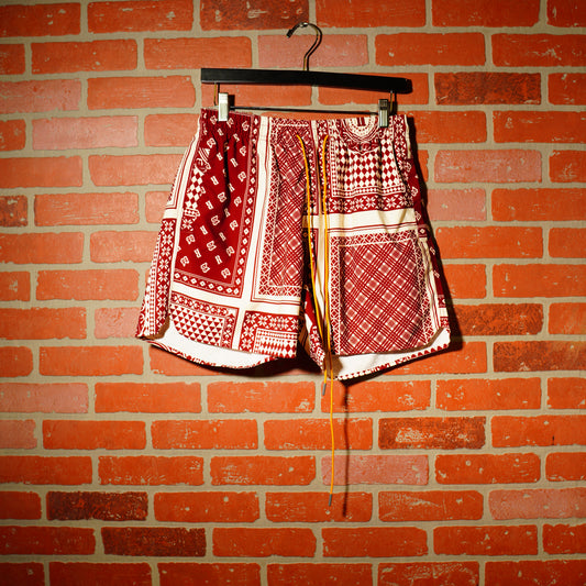 Rhude Red Print Shorts