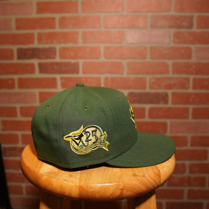Hat Club MLB Toronto Blue Jays Green 25th Anniversary Patch Fitted Hat