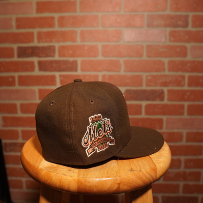 Hat Club MLB New York Mets Brown 40th Anniversary Patch Fitted Hat