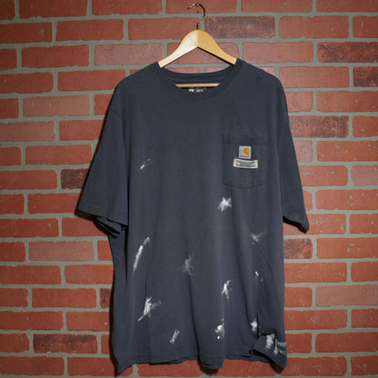 YF Carhartt Navy Painted Pocket Tee (25)