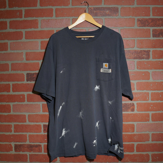 YF Carhartt Navy Painted Pocket Tee (25)