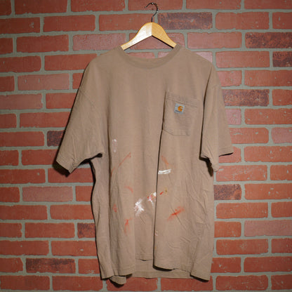 YF Carhartt Light Brown Painted Pocket Tee (25)