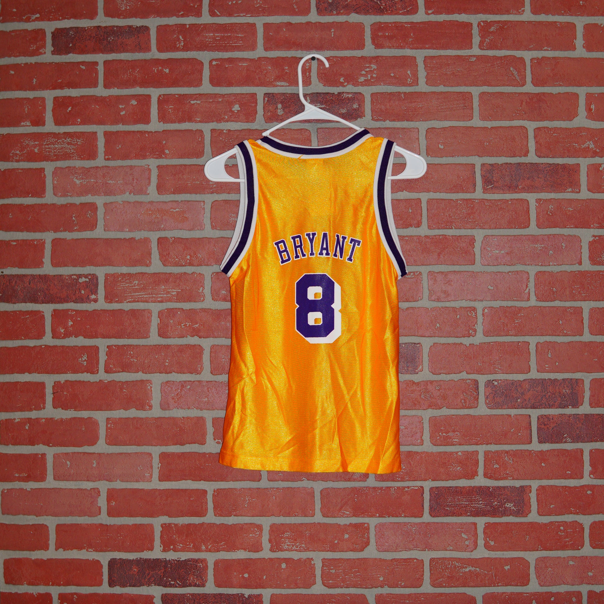 Vintage Champion Los Angeles Lakers Kobe Bryant Yellow Jersey #8