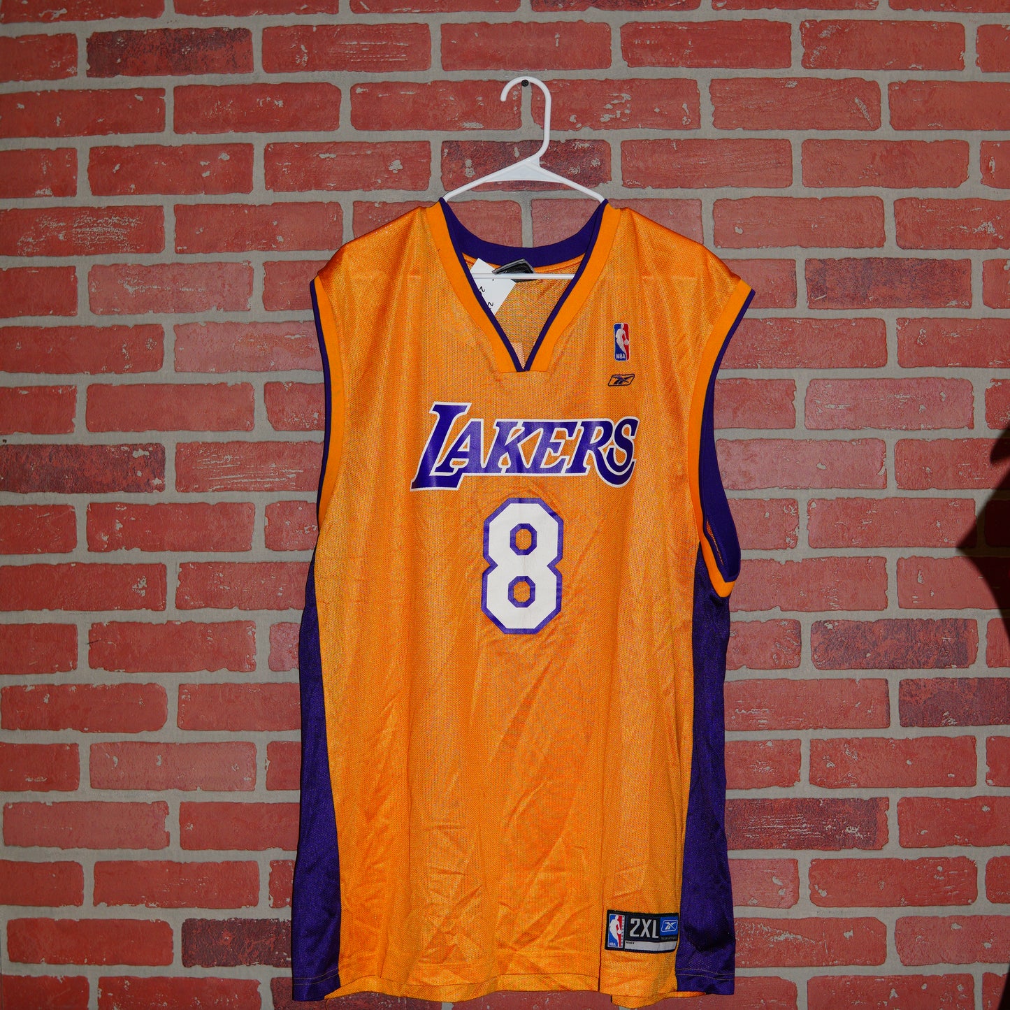 VTG Reebok NBA Los Angeles Lakers Kobe Bryant #8 Yellow Jersey