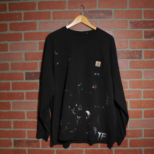 YF Carhartt Black L/S Painted Pocket Tee (25)