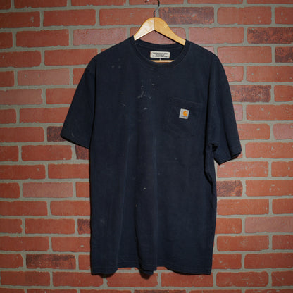 YF Carhartt Navy Painted Pocket Tee (25)