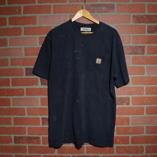 YF Carhartt Navy Painted Pocket Tee (25)