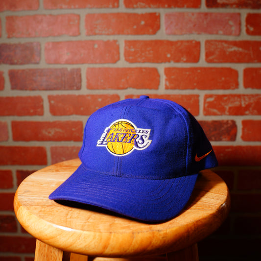 VTG Nike NBA Los Angeles Lakers Purple Velcro Strap Hat