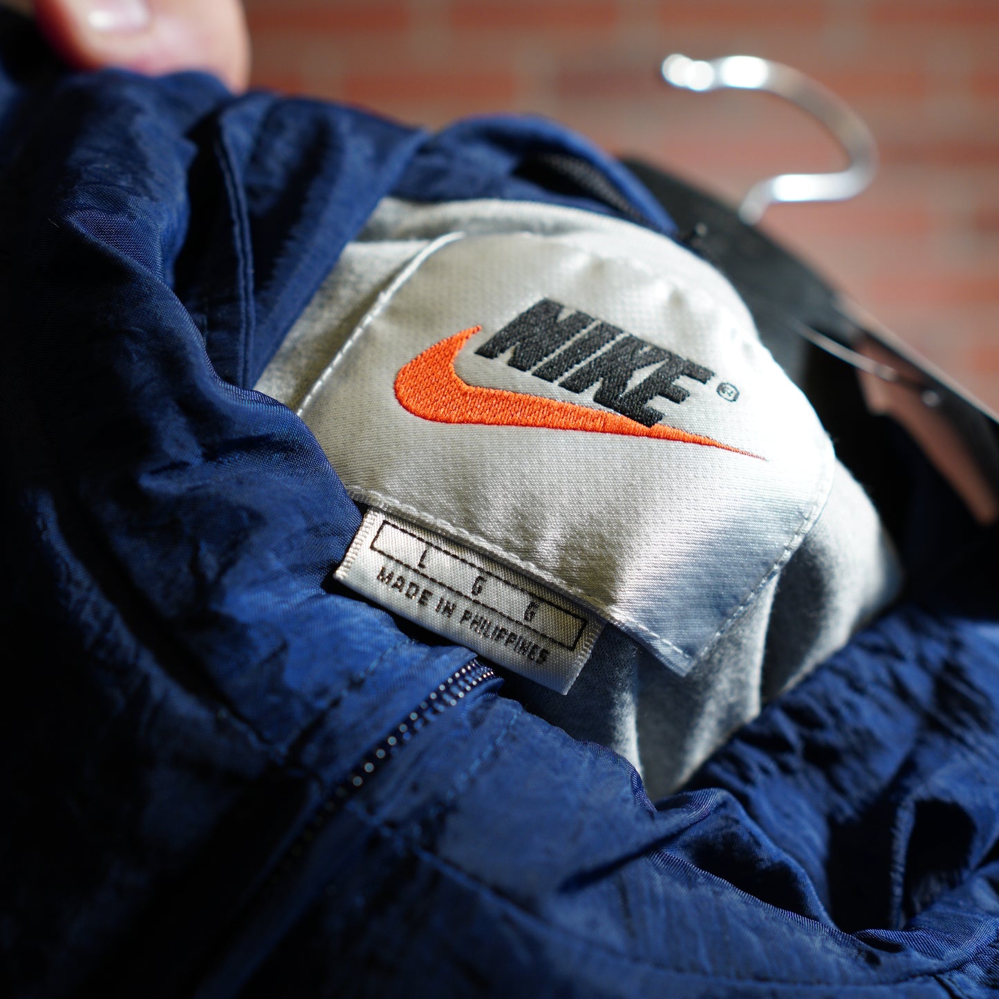 VTG Nike Nylon Navy Zip-Up Windbreaker Jacket