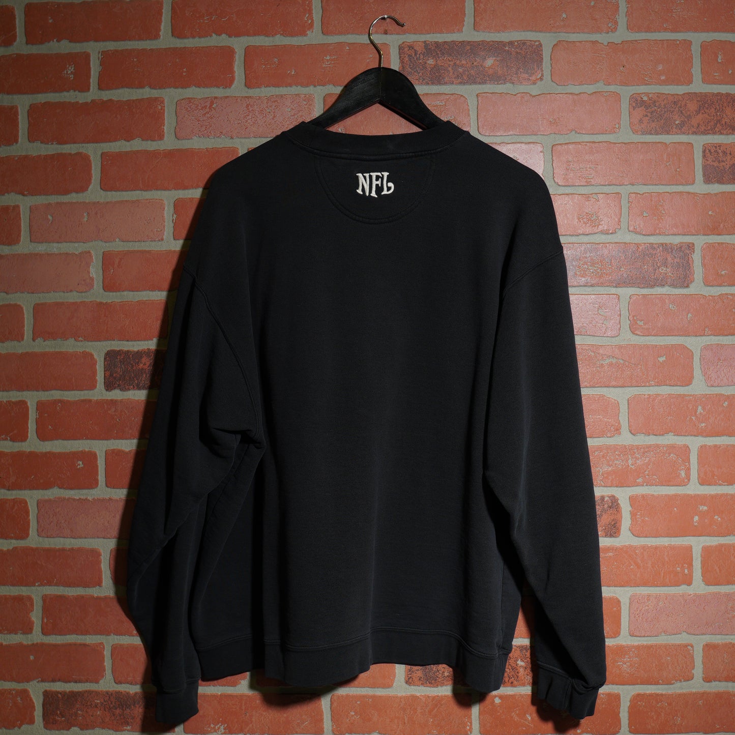 VTG NFL Oakland Raiders Embroidered Football Crewneck