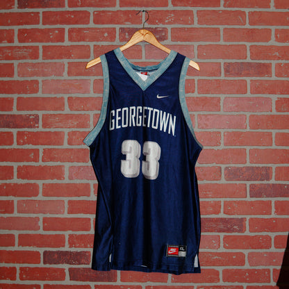 VTG Nike Georgetown College Patrick Ewing Basketball Jersey