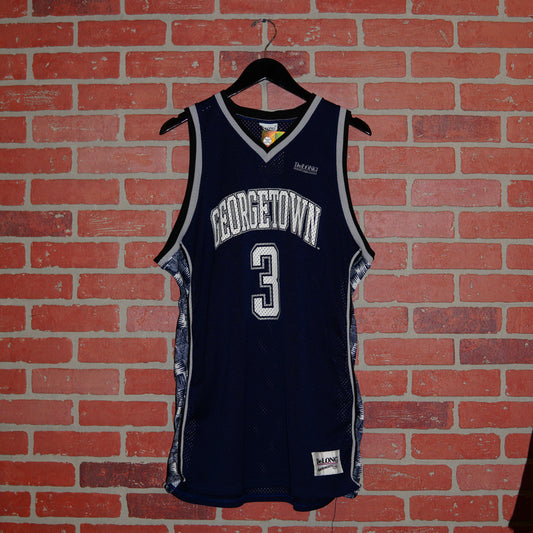 VTG DeLong USA Georgetown College Allen Iverson Basketball Jersey