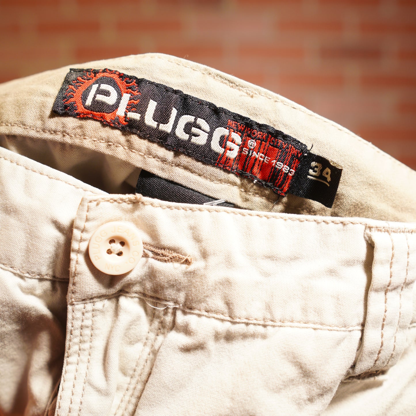 VTG Plugg Khaki Cargo Shorts