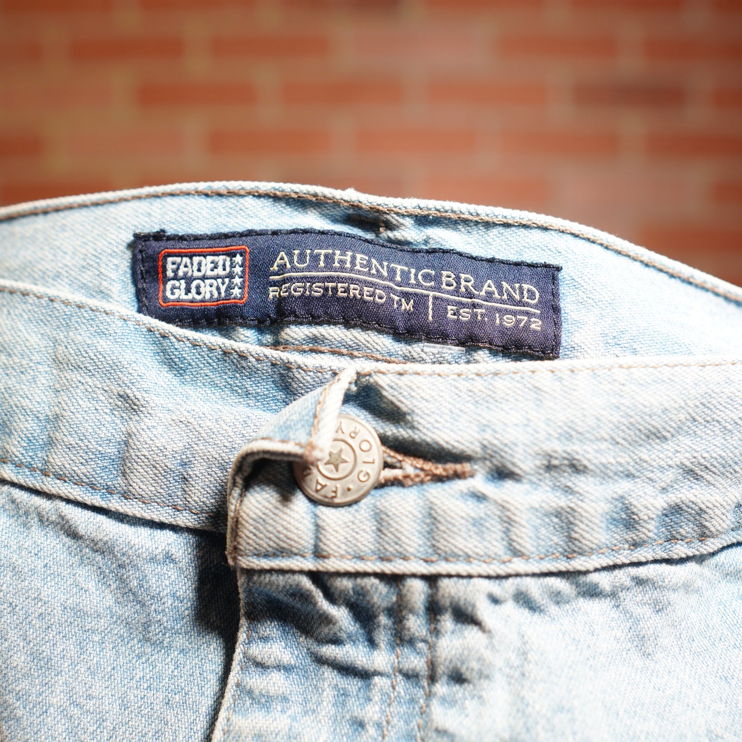 VTG Faded Glory Denim Cargo Jean Shorts