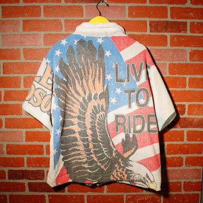 VTG 80s/90s HARLEY DAVIDSON ALL OVER PRINT SHIRT