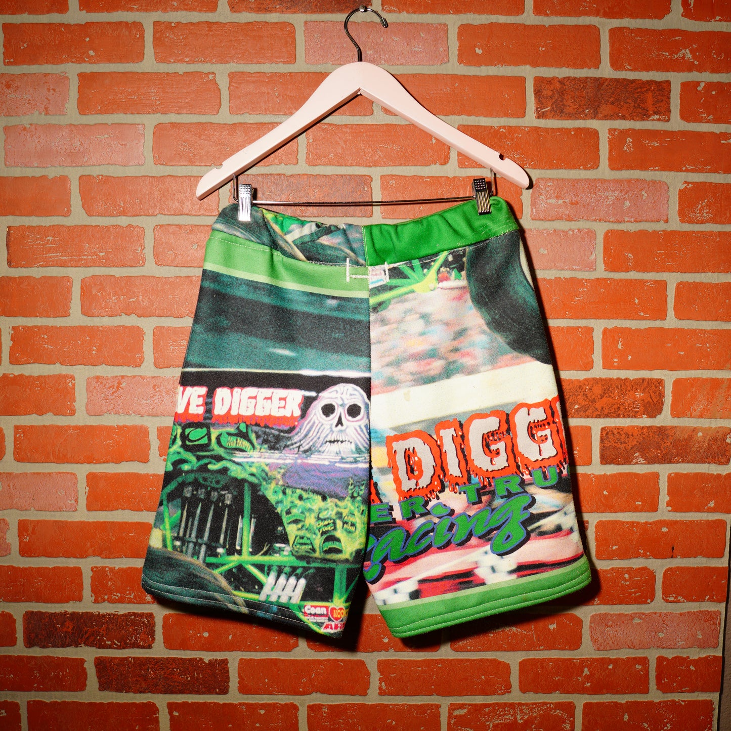 VTG 90s MONSTER TRUCK RACING BLANKET SHORTS