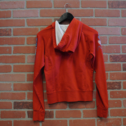 VTG Y2K Women's Zip-Up Red Hoodie (34)