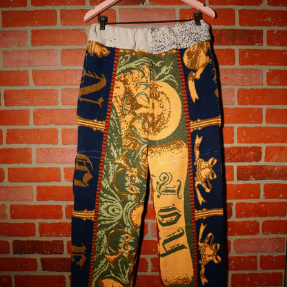 VTG 90s NOEL ALL OVER PRINT WOVEN TAPESTRY PANTS