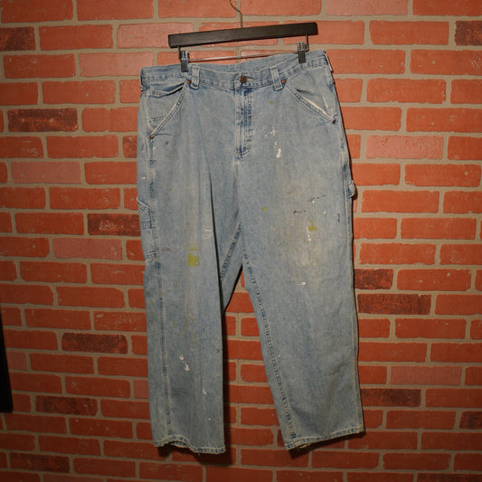 VTG Lee Painted Distressed Jeans