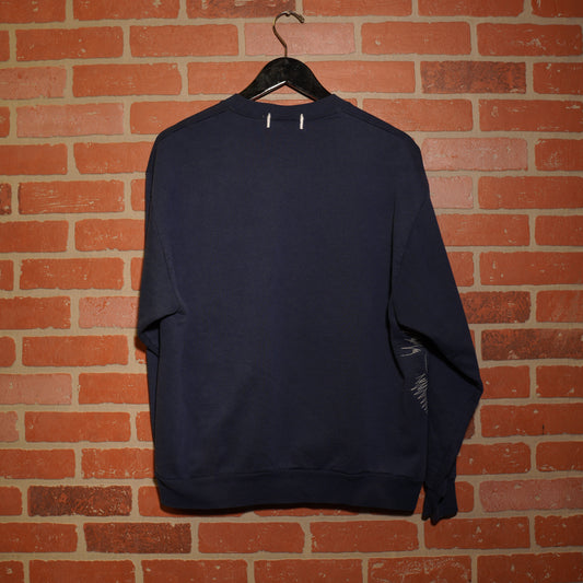 Trevs1of1 Navy NBA LeBron James Jersey Crewneck