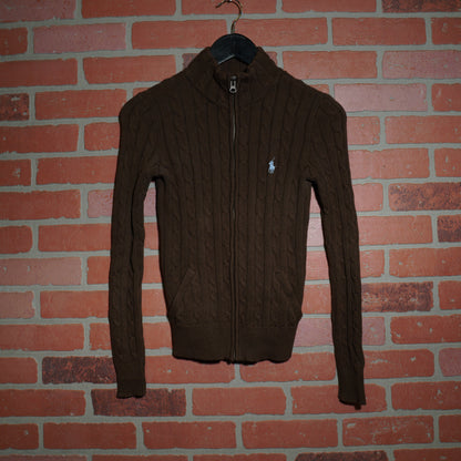 Women's Polo Zip-Up Knit Sweater (37)