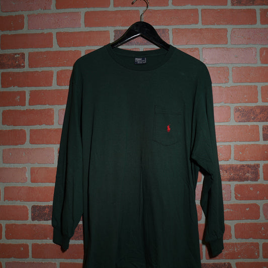 Polo By Ralph Lauren Green Pocket L/S Tee (37)