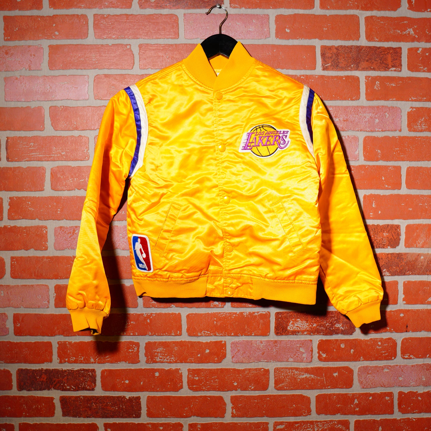 VTG Youth NBA Los Angeles Lakers Yellow Satin Jacket