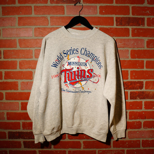 VTG 1991 MLB Minnesota Twins World Series Champs Crewneck