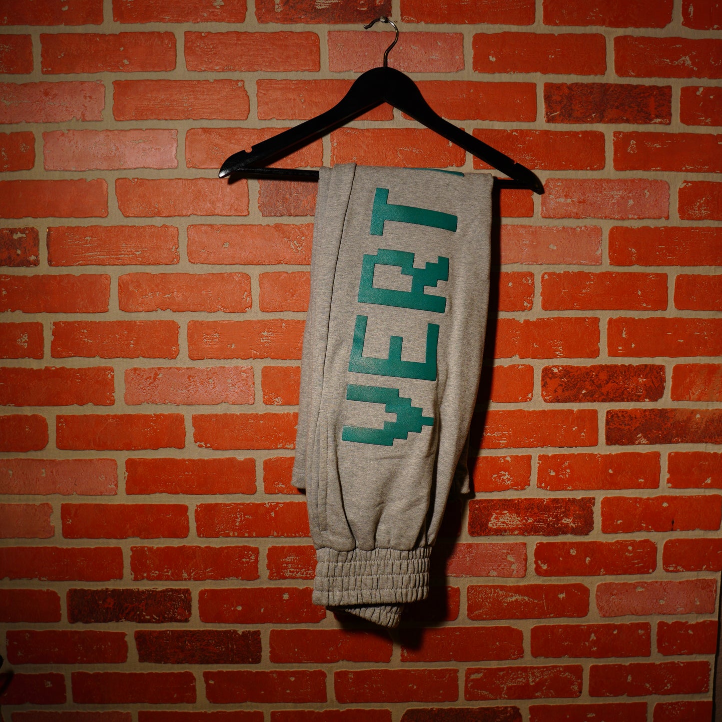 Vertabrae Green Logo Grey Sweatpants