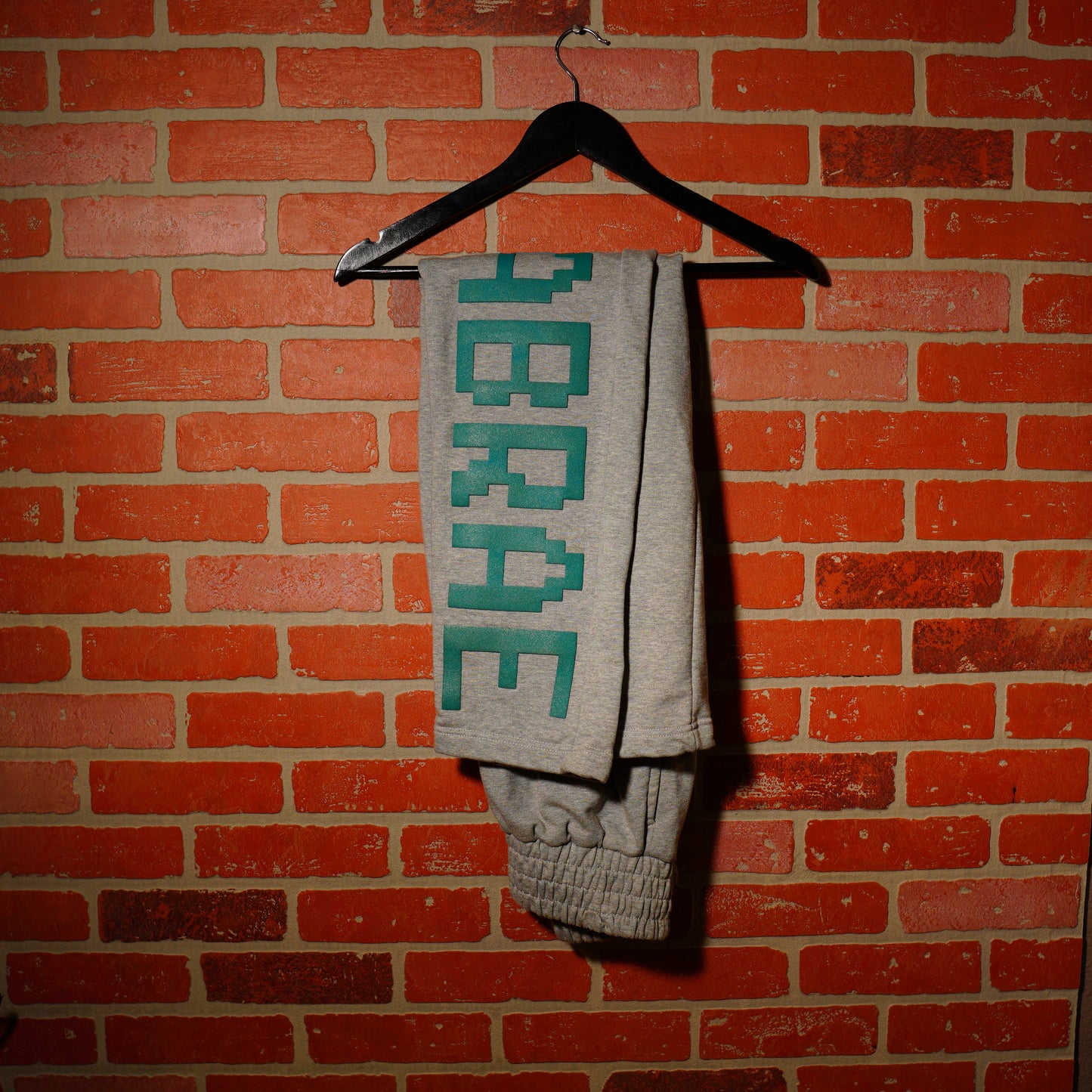 Vertabrae Green Logo Grey Sweatpants