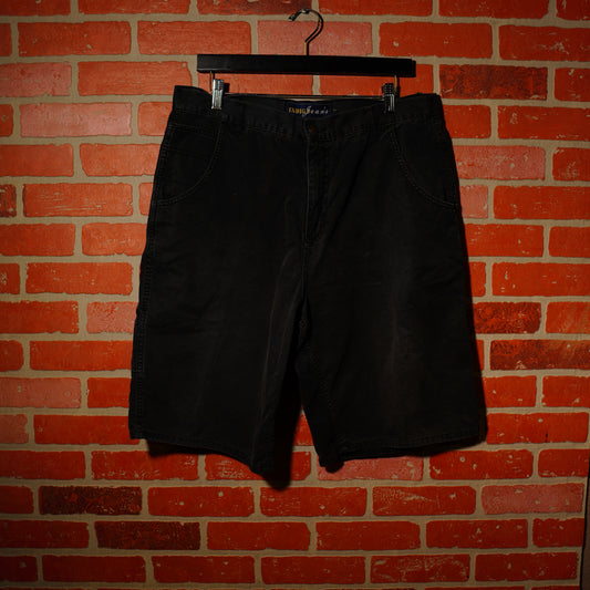 VTG Y2K Indego Jeans Black Cargo Shorts