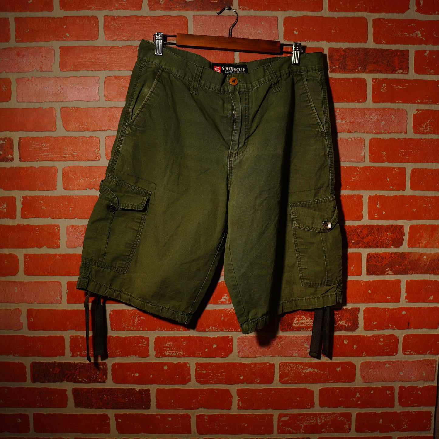 VTG Y2K Southpole Green Cargo Shorts