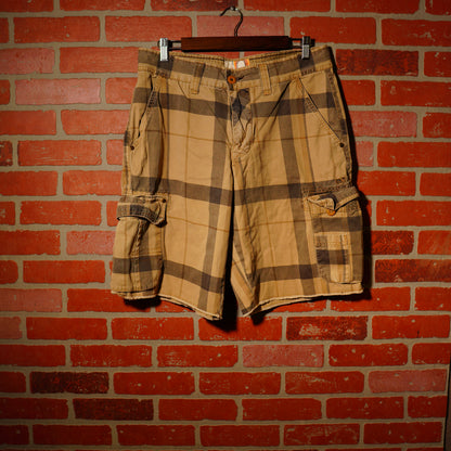 VTG Y2K OP Plaid Cargo Shorts