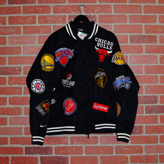 Supreme X Nike X NBA Team Logos Satin Jacket