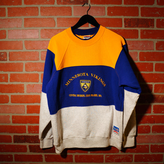 VTG NFL Minnesota Vikings 3 Layer Crewneck