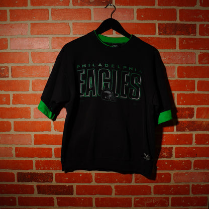 VTG NFL Philadelphia Eagles Crewneck Cut-Off Tee