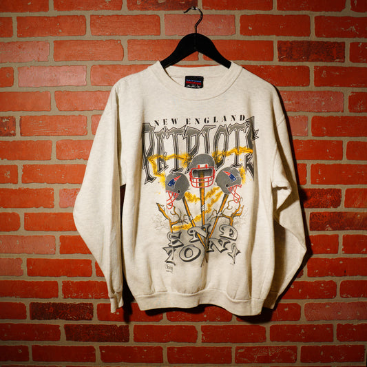 VTG 1995 NFL New England Patriots End Zone Crewneck