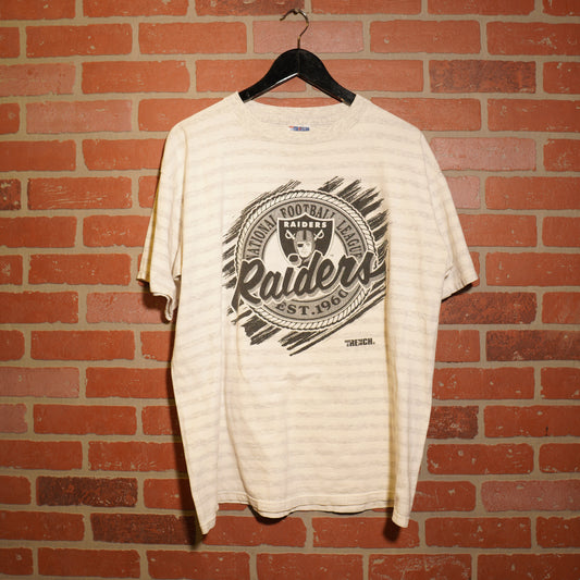 VTG NFL Oakland Raiders Stripped Tee