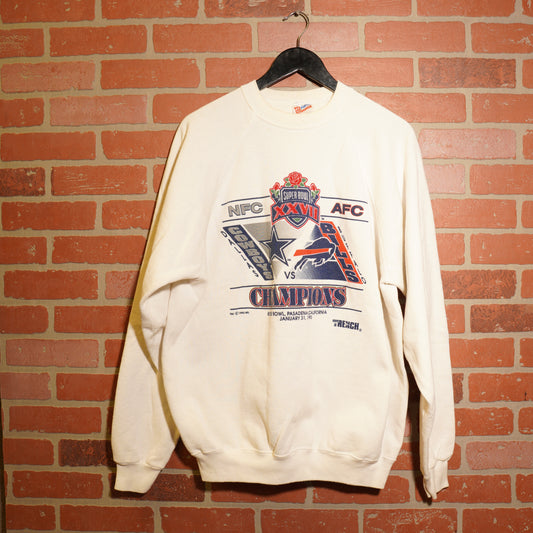 VTG NFL Super Bowl XXVII Cowboys Vs. Bills Crewneck