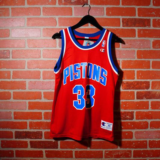 VTG Champion NBA Detroit Pistons Grant Hill Red Jersey