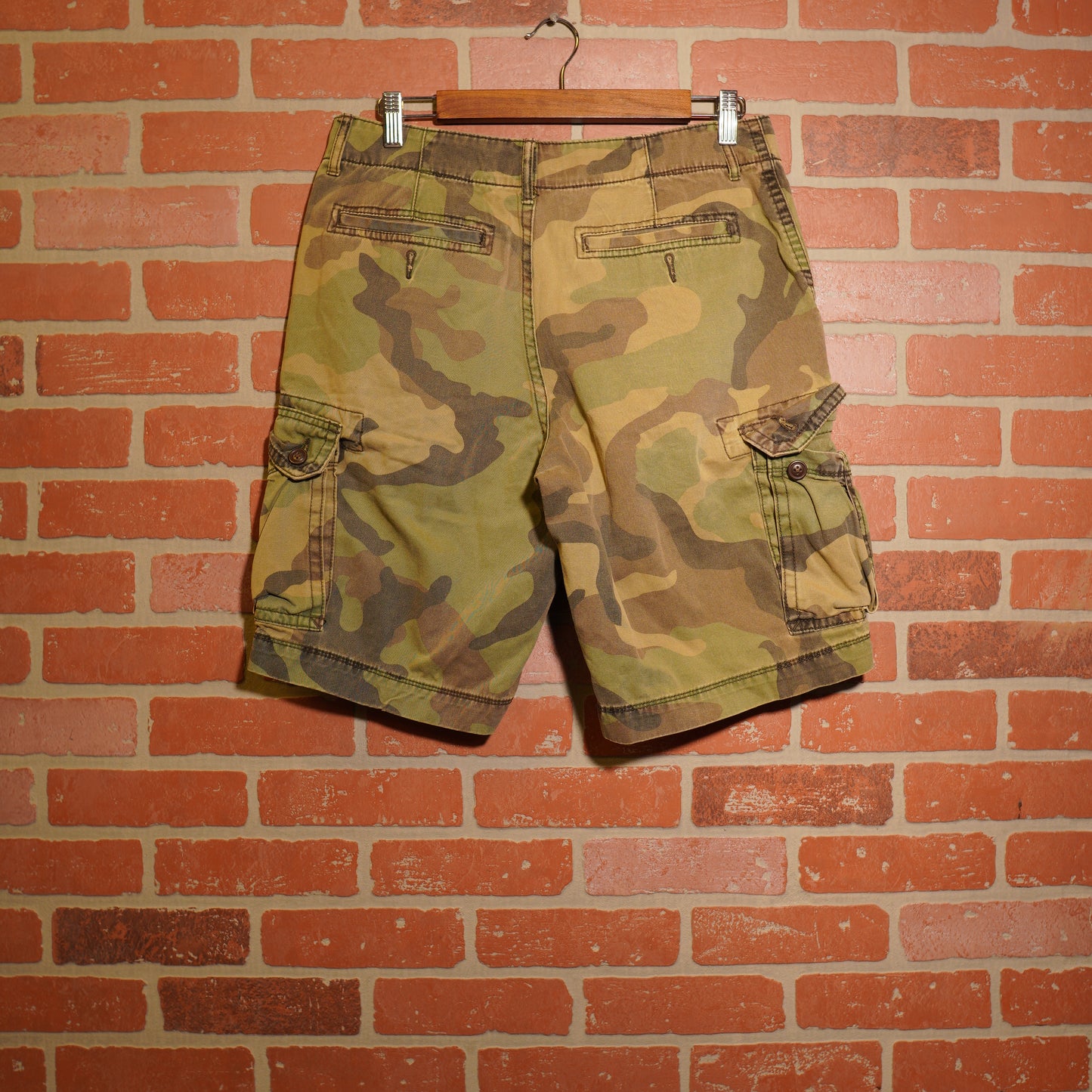 VTG Woodland Camo Cargo Shorts