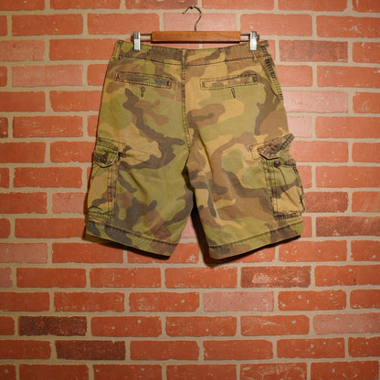 VTG Woodland Camo Cargo Shorts