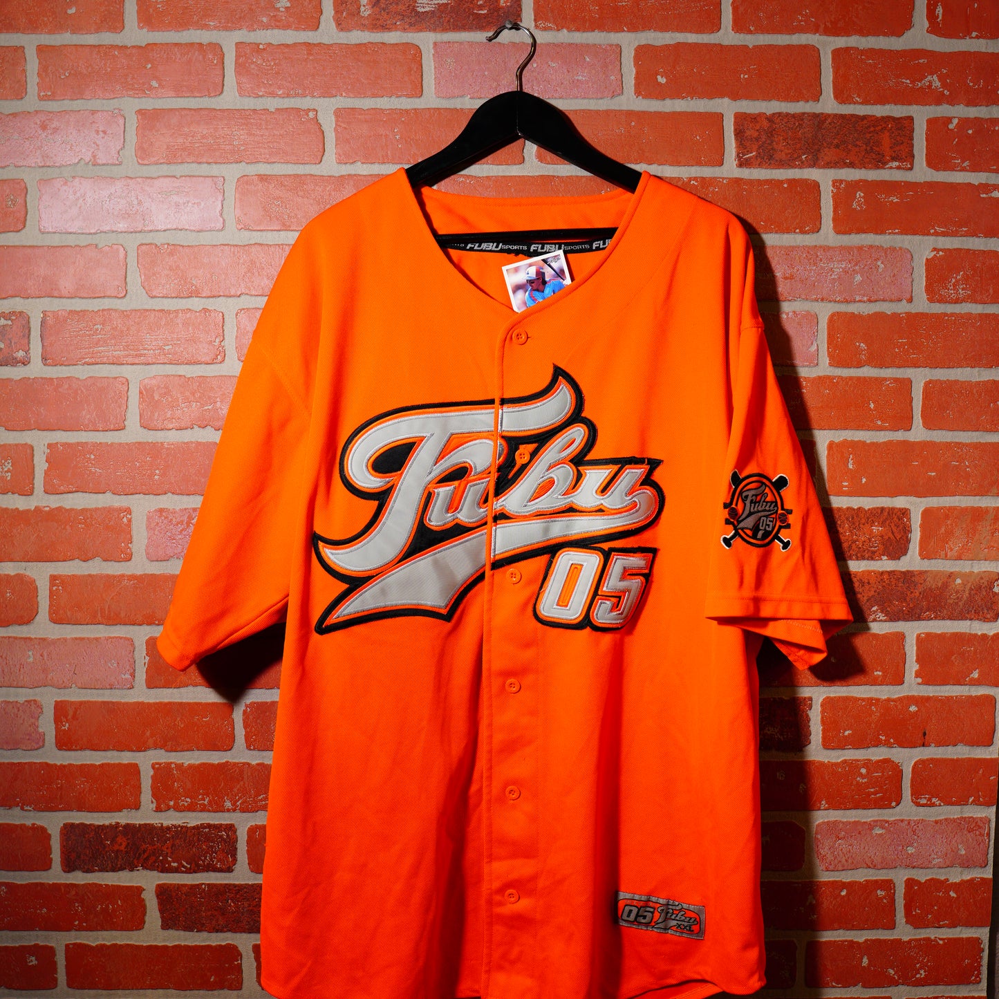 VTG Y2K Fubu Orange Baseball Jersey