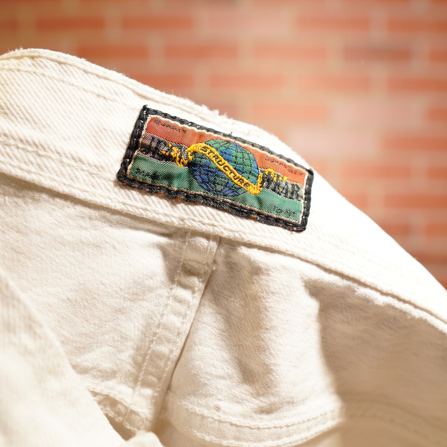 VTG Structure White Denim Jeans Shorts