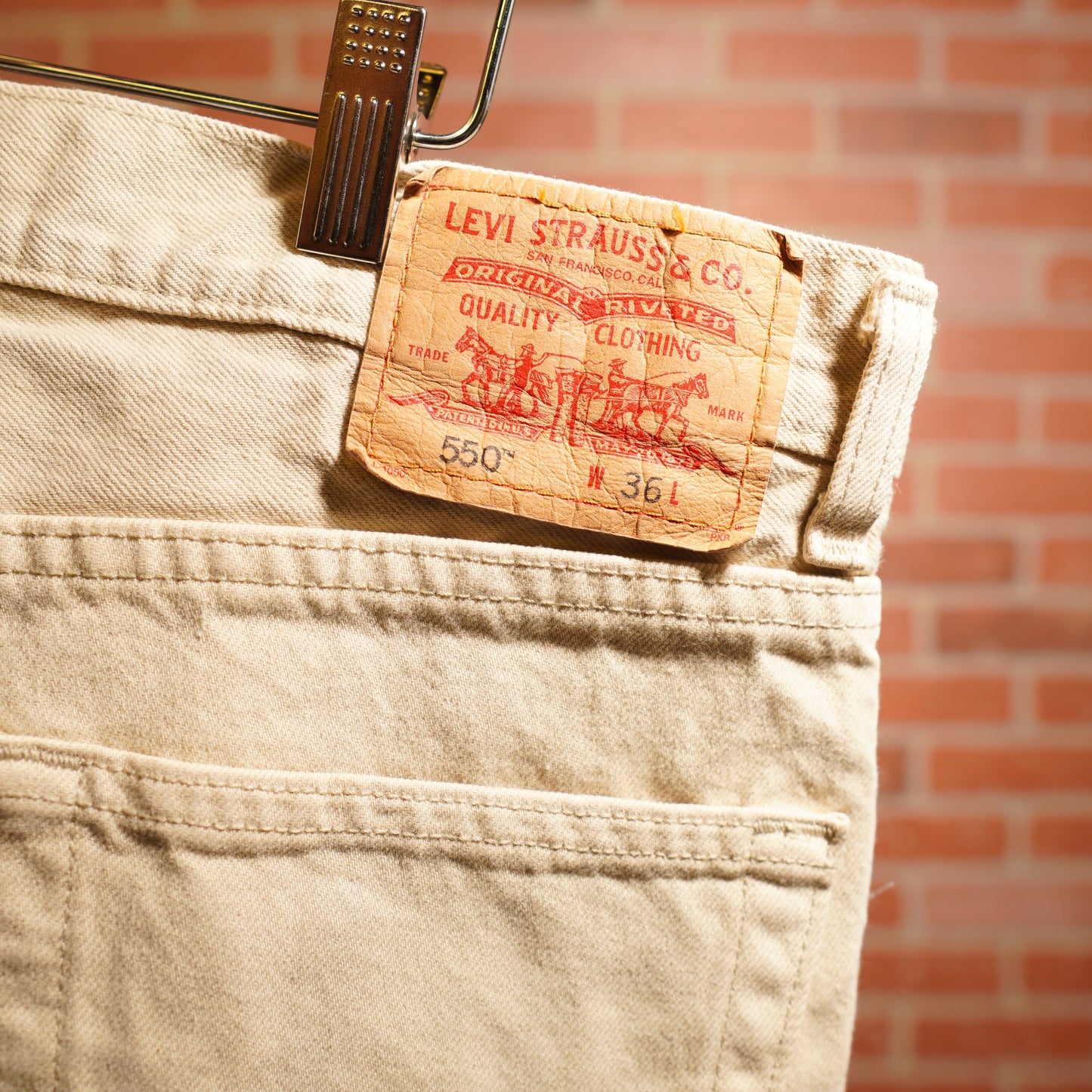 VTG Levis 550 Khaki Denim Jean Shorts